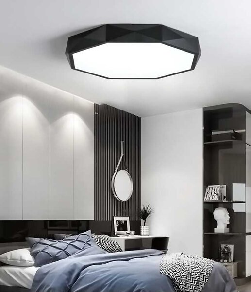 Toolight - Stropní svítidlo Diamond 50cm E27 5x60W APP863-C, černá, OSW-08959