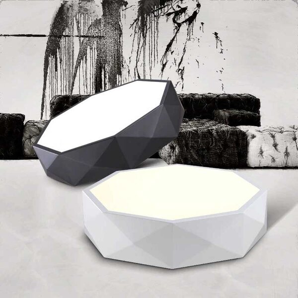 Toolight - Stropní svítidlo Diamond 50cm E27 5x60W APP863-C, černá, OSW-08959