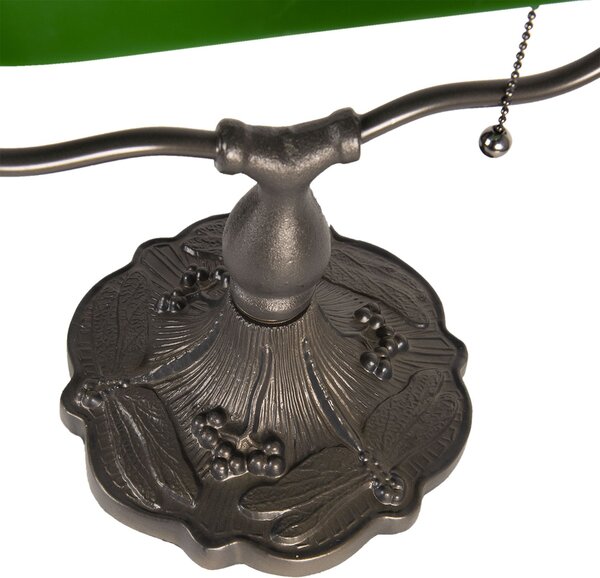 Zelená bankovní lampa tiffany Velves - 27*20*36 cm 1x E27 / max 60w - Clayre & Eef