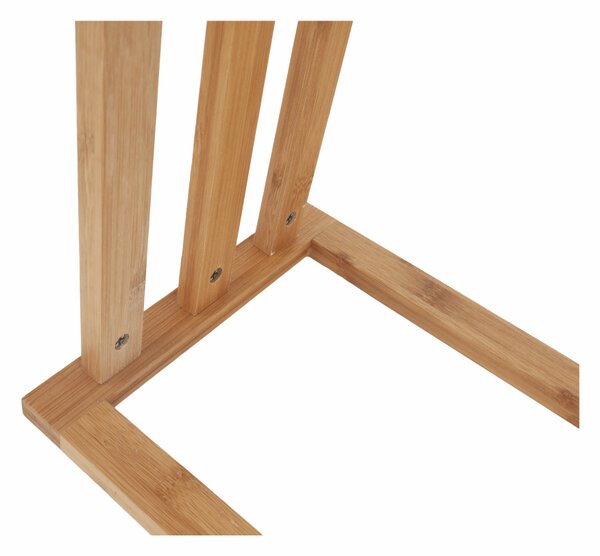 KONDELA Stojan na ručníky, bambus/bílá, KOMO NEW