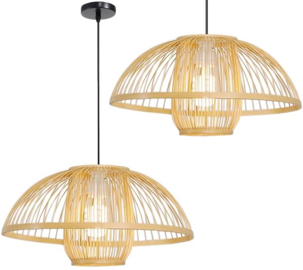 Toolight Natural, stropní svítidlo 1xE27 APP887-1CP, hnědá, OSW-05247