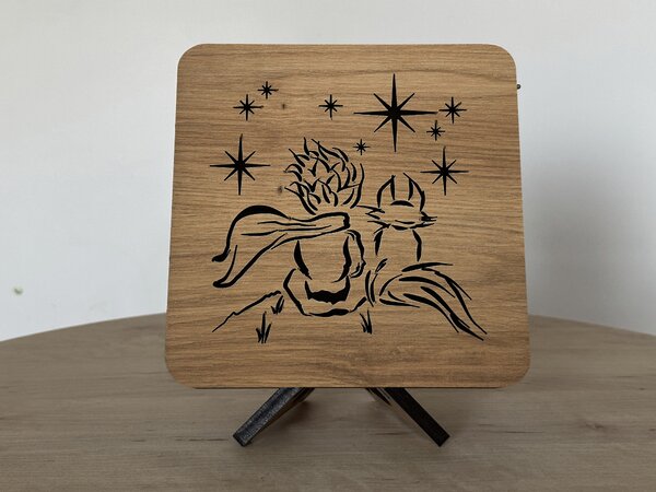 "Malý princ" lampa 19x19cm provedení povrchu: dub