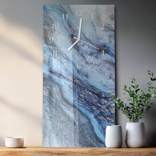 Skleněné hodiny vertikální Kámen zsppb-30x60-00090907