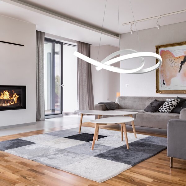 Toolight - LED stropní svítidlo + dálkový ovladač APP392-CP, bílá, OSW-06908