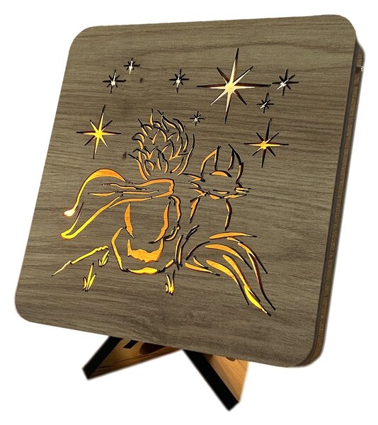 "Malý princ" lampa 19x19cm provedení povrchu: dub