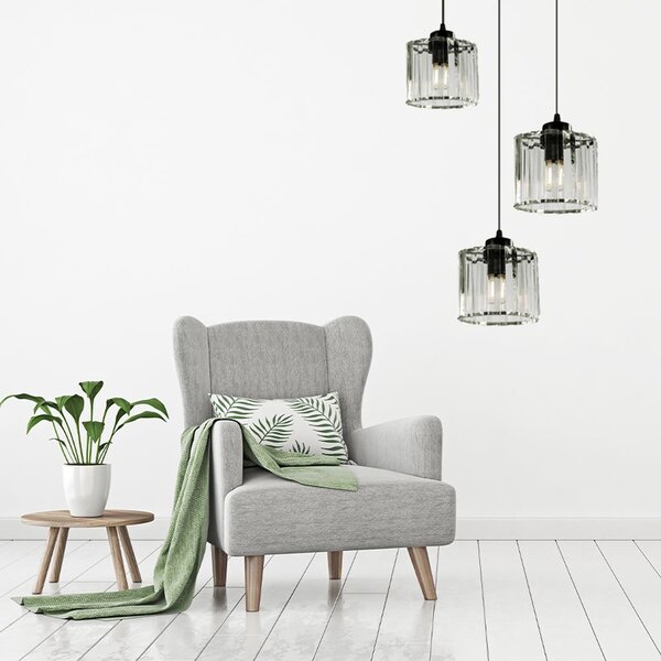 Toolight - ELEGANCE LAMPA SUFITOWA APP210-3CPR KRYSZTAŁ SREBRNA, OSW-08552
