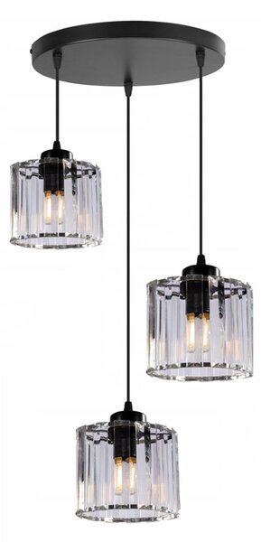 Toolight - ELEGANCE LAMPA SUFITOWA APP210-3CPR KRYSZTAŁ SREBRNA, OSW-08552