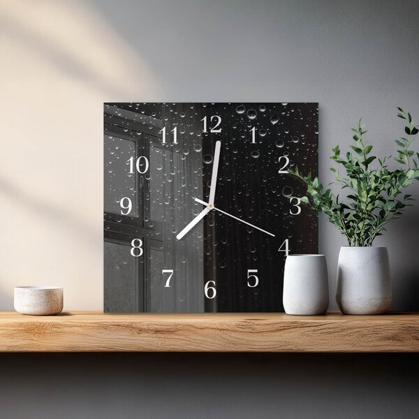 Skleněné hodiny Kapky zskb-30x30-00059612