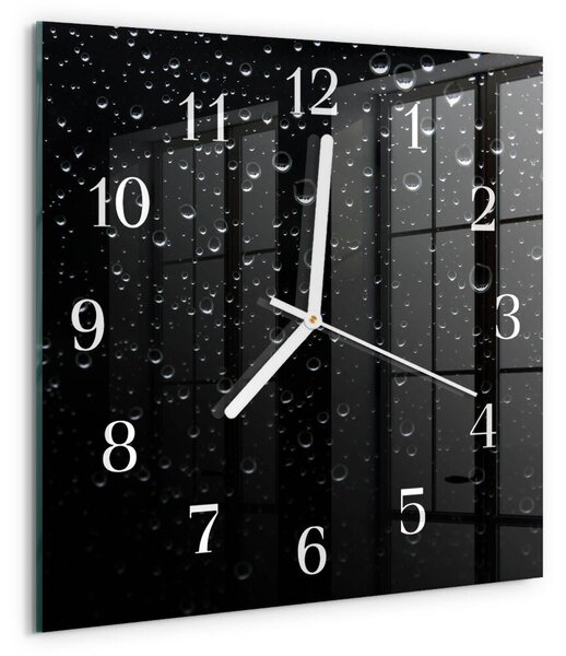 Skleněné hodiny Kapky zskb-30x30-00059612