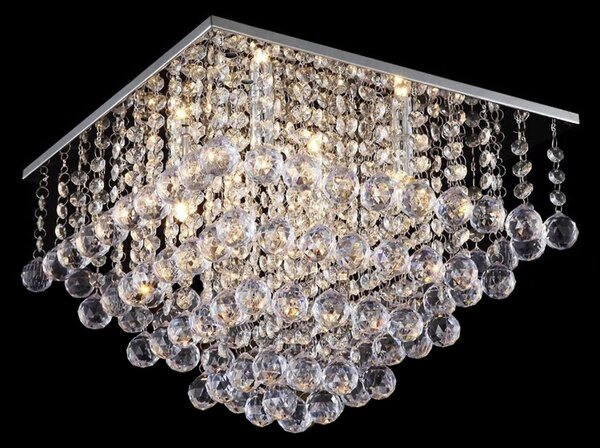 Toolight - Křišťálová stropní lampa 8xE14 60W 392203, chromová, OSW-04015
