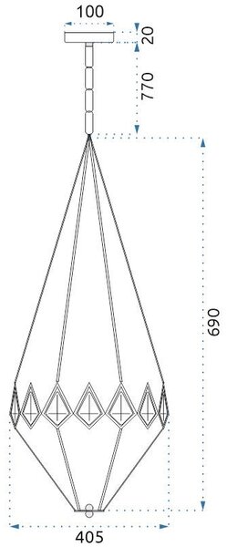 Toolight - Křišťálová závěsná lampa 3xE14 40W APP210-3CPR, stříbrná, OSW-07500