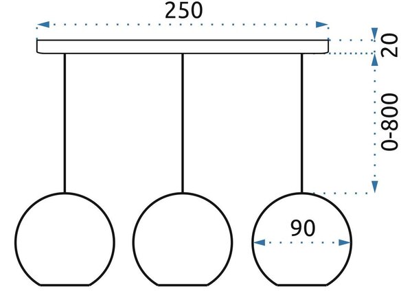 Toolight Křišťálové stropní svítidlo APP588-3CPR černé