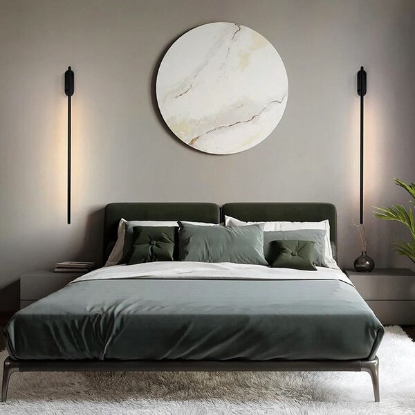 Toolight - LED nástěnné svítidlo 12W 92CM APP372-1W, černá, OSW-09756