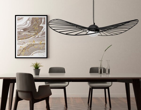 Toolight - LED závěsné lamelové svítidlo 60cm APP210-3CPR, černá, OSW-08475