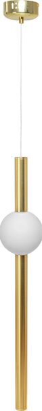 Toolight - LED stropní lampa závěsná 60cm 12W APP475-CP, zlatá-bílá, OSW-00607