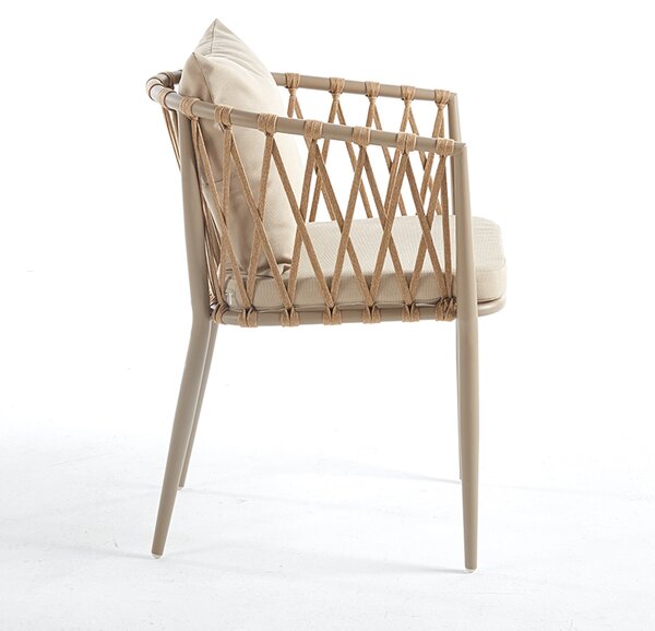 Béžové zahradní křeslo MADERA