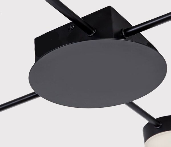 Toolight - LED stropní svítidlo 4-ramenné APP210-3CPR, černá, OSW-08460