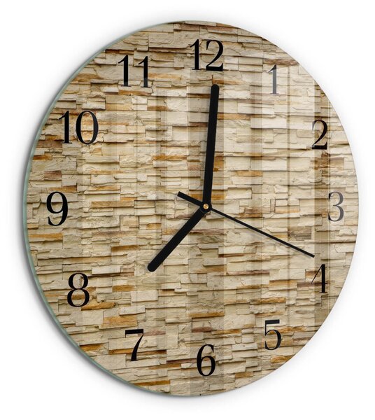 Skleněné nástěnné hodiny Dekorativní kámen zsoc-fi30-00295208