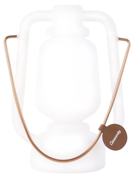 Stolní lampa bílá efekt plamene 22 cm - Storm Mini