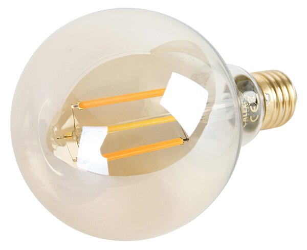 Chytrá LED žárovka E27 G95 zlatá 7W 806lm 1800K - 3000K