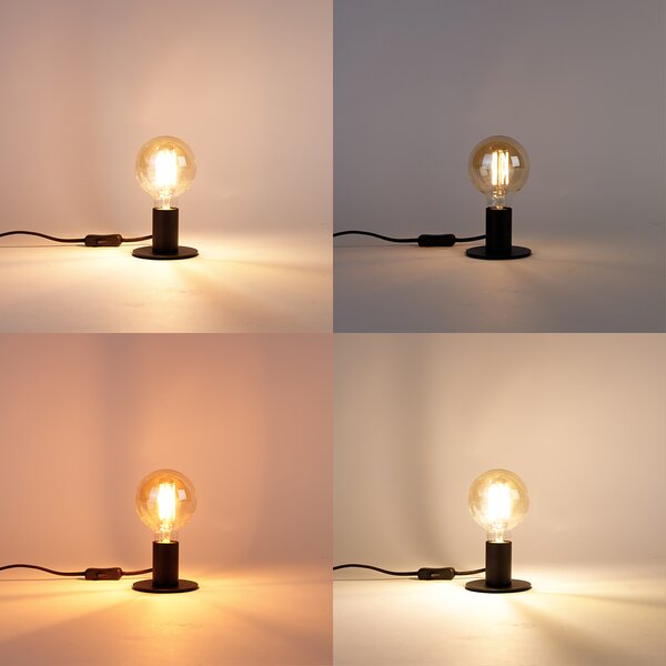 Chytrá LED žárovka E27 G95 zlatá 7W 806lm 1800K - 3000K
