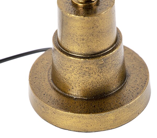 Stolní lampa bronzová se sametovým stínidlem zelená 35cm - Pisos