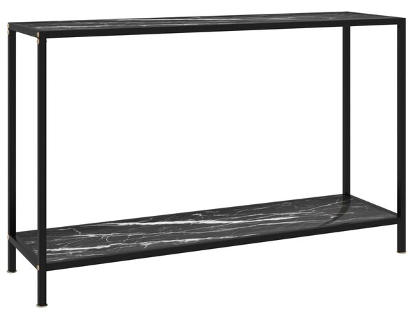 Konzolový stolek černý 120 x 35 x 75 cm tvrzené sklo