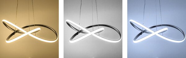 Toolight - LED závěsné svítidlo APP395-CP + dálkové ovládání, černá, OSW-06911