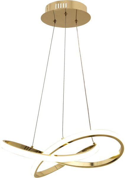 Toolight - Moderní LED kruhové závěsné stropní svítidlo + dálkové ovládání APP390-CP, zlatá, OSW-06906