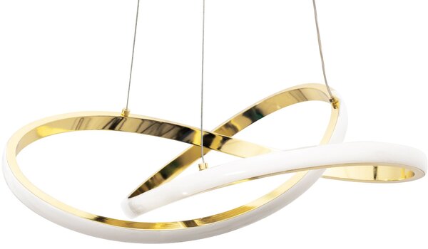 Toolight - Moderní LED kruhové závěsné stropní svítidlo + dálkové ovládání APP390-CP, zlatá, OSW-06906