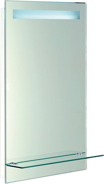 Zrcadlo s LED osvětlením 50x80cm, skleněná polička, kolíbkový vypínač ATH52