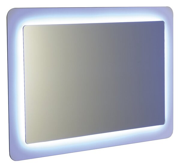 LORDE zrcadlo s přesahem s LED osvětlením 1100x600mm, bílá NL603