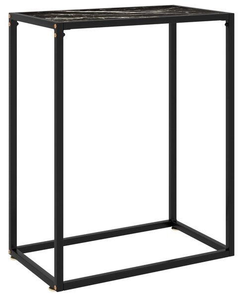 Konzolový stolek černý 60 x 35 x 75 cm tvrzené sklo