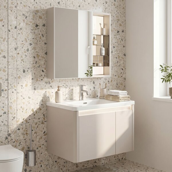 Sada koupelnového nábytku s umyvadlem Sora DE07-60 Beige 60CM
