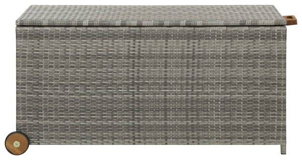 Zahradní úložný box světle šedý 120 x 65 x 61 cm polyratan