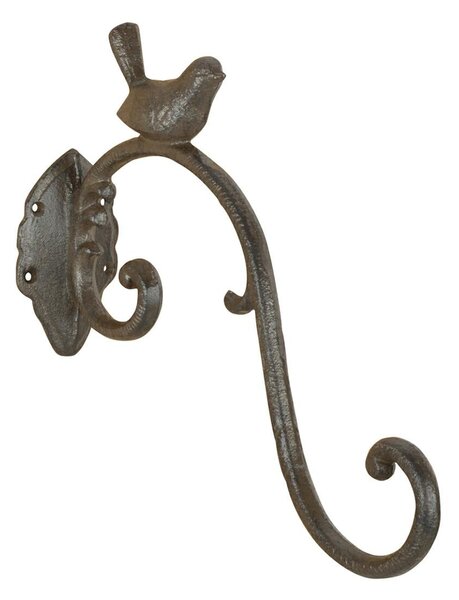 Litinový držák na květináč Vintage, 6,5x24 cm, hnědá
