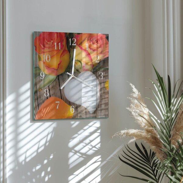 Skleněné hodiny Srdce zskb-30x30-00086882