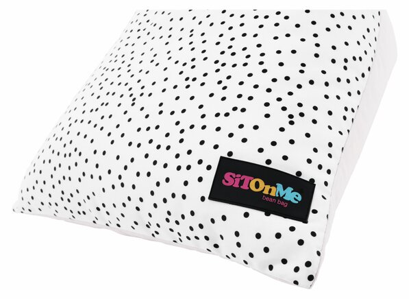 Kondela Sedací vak, bílá/růžová/šedá, POMPOM