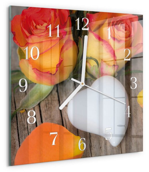 Skleněné hodiny Srdce zskb-30x30-00086882