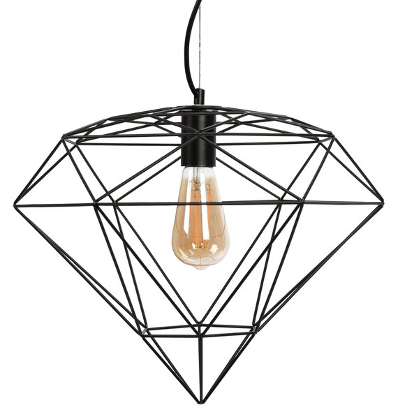 Toolight - Závěsná lampa 1xE27 DIAMENT 392197, černá, OSW-08570
