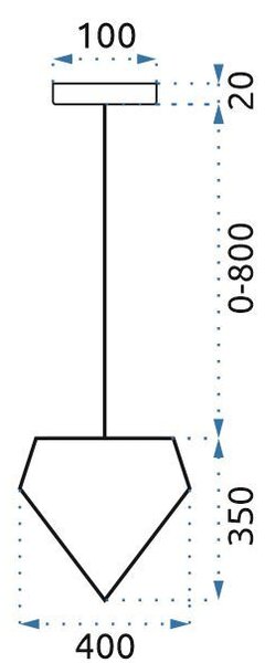 Toolight - Závěsná lampa 1xE27 DIAMENT 392197, černá, OSW-08570