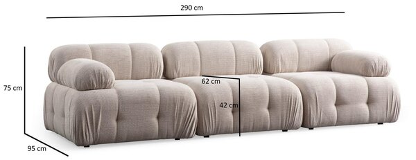 Rohová sedací souprava Pettit 3 (krémová). Akce -25%