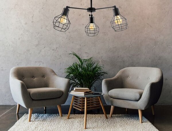 Toolight Závěsná stropní kovová lampa Loft APP734-3C