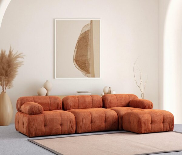 Rohová sedací souprava Pettit 3 (oranžová). Akce -25%