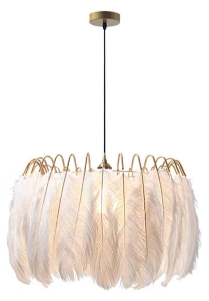 Toolight - Závěsné svítidlo Glamour 1xE27 392180, bílá-zlatá, OSW-07862