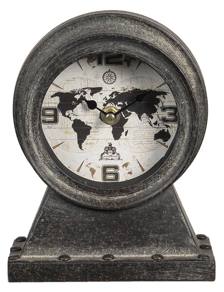 Vintage stolní hodiny The World - 15*8*19 cm / 1*AA