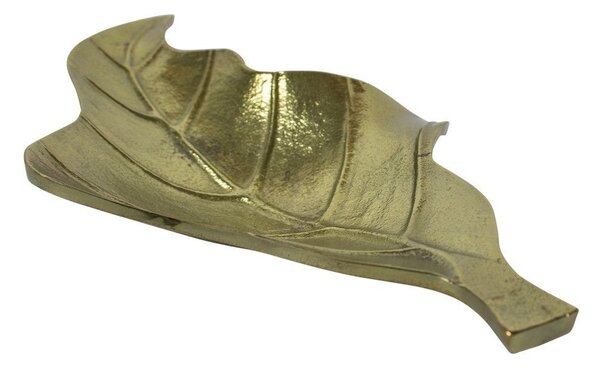 Zlatý dekorační kovový podnos / miska ve tvaru listu Banana- 36*18*3cm - Mars & More