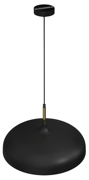Závěsné svítidlo Lincoln, 1x zlaté/černé kovové stínítko, (fi 45cm), b/g