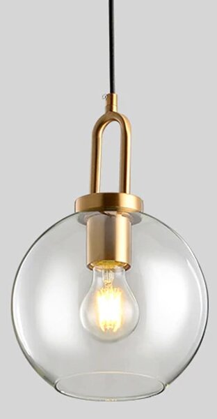 Toolight - Závěsné svítidlo ze skla 1xE27 60W APP442-CP, zlatá, OSW-05633