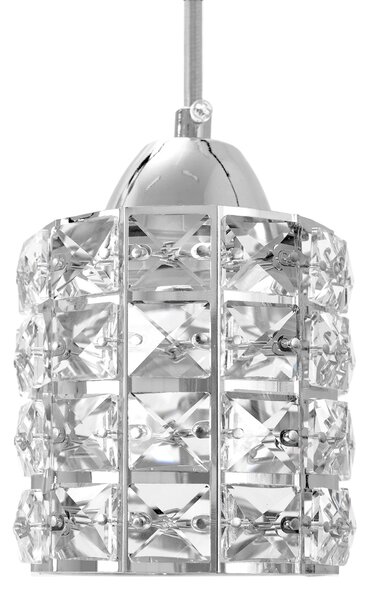 Toolight - Křišťálová závěsná lampa 1xE27 APP210-3CPR, chromová, OSW-06875